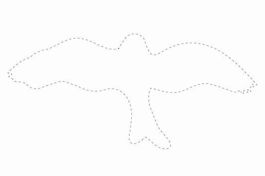 Bird protection sticker 10-50 cm LH-VOG-30-0, white color, made of weatherproof plastic.