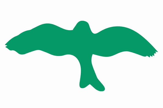 Bird protection sticker 10-50 cm LH-VOG-30-54, dark green color, made of weatherproof plastic.