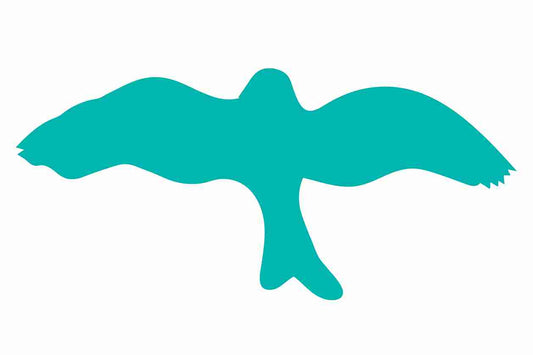 Bird protection sticker 10-50 cm LH-VOG-30-802, light green color, made of weatherproof plastic.