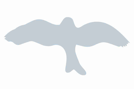 Bird protection sticker 10-50 cm LH-VOG-30-SIM, Silver matt, made of weatherproof plastic.