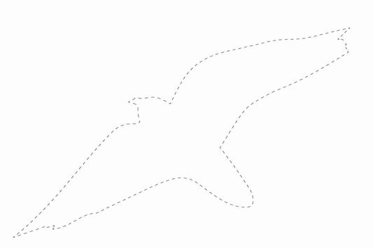 Bird protection sticker 10-50 cm LH-VOG-40-0, white color, made of weatherproof plastic