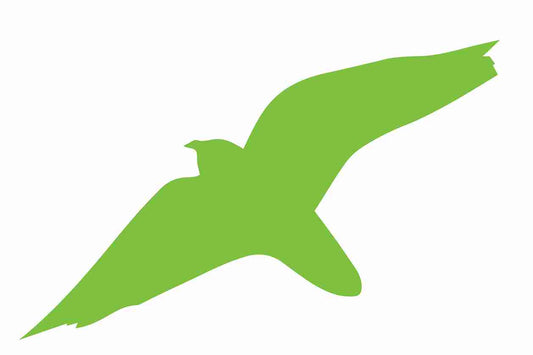 Bird protection sticker 10-50 cm LH-VOG-40-67, green color, made of weatherproof plastic