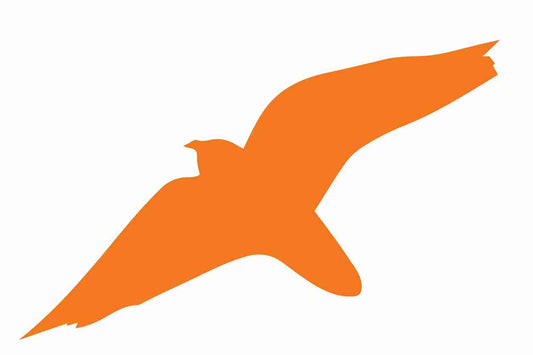 Bird protection sticker 10-50 cm LH-VOG-40-8, orange color, made of weatherproof plastic