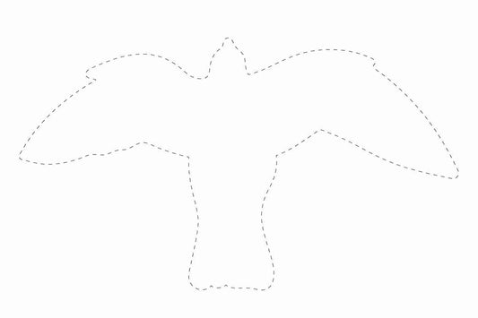 Bird protection sticker 10-50 cm LH-VOG-50-0, white color, made of weatherproof plastic