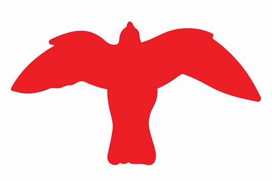 Bird protection sticker 10-50 cm LH-VOG-50-14, red color, made of weatherproof plastic