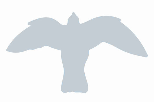 Bird protection sticker 10-50 cm LH-VOG-50-SIG, Silver glossy, made of weatherproof plastic