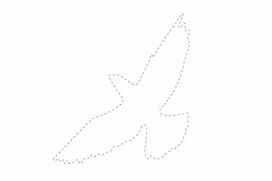 Bird protection sticker 10-50 cm LH-VOG-60-0, white color, made of weatherproof plastic