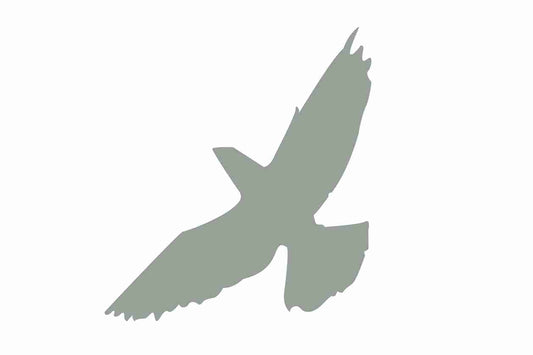 Bird protection sticker 10-50 cm LH-VOG-60-91, light gray color, made of weatherproof plastic