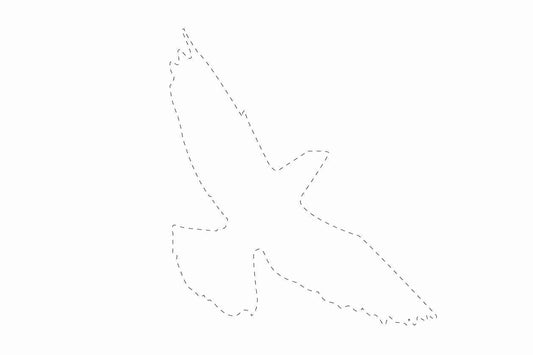 Bird protection sticker 10-50 cm LH-VOG-70-0, white color, made of weatherproof plastic