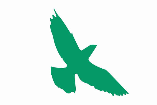 Bird protection sticker 10-50 cm LH-VOG-70-54, dark green color, made of weatherproof plastic