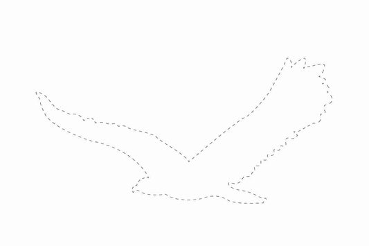 Bird protection sticker 10-50 cm LH-VOG-80-0, white color, made of weatherproof plastic