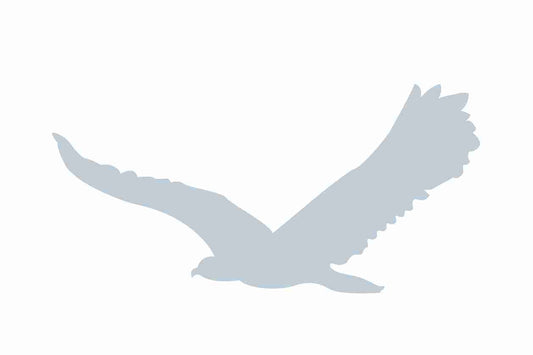 Bird protection sticker 10-50 cm LH-VOG-80-SIG, Silver glossy, made of weatherproof plastic
