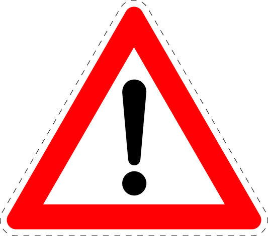 1 stuk traffic sign 'Hazard Zone' 2-15 cm LH-Verk-101