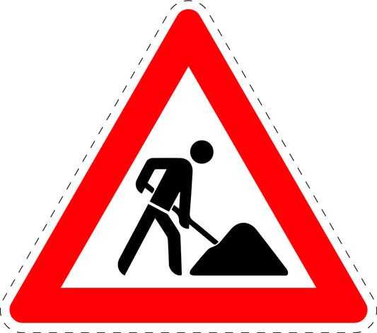 1 Stuk traffic sign "Road works" 2-15 cm LH-Verk-123