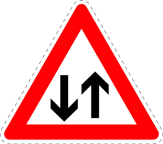 1 Stuk traffic sign "Oncoming traffic" 20–70 cm LH-Verk-125