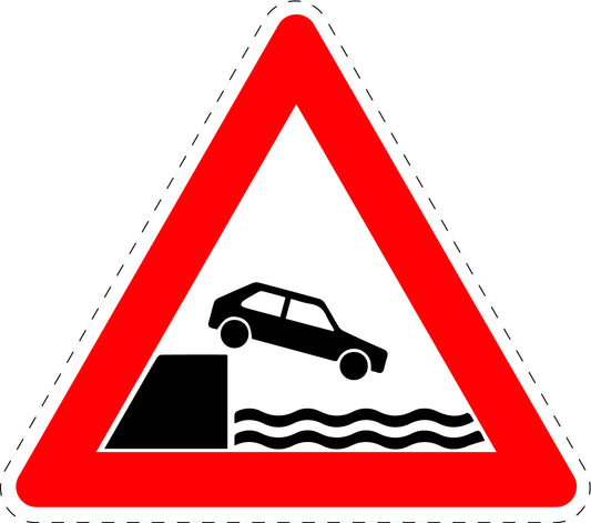 1 stuk traffic sign "Waterfront" 2-15 cm LH-Verk-129