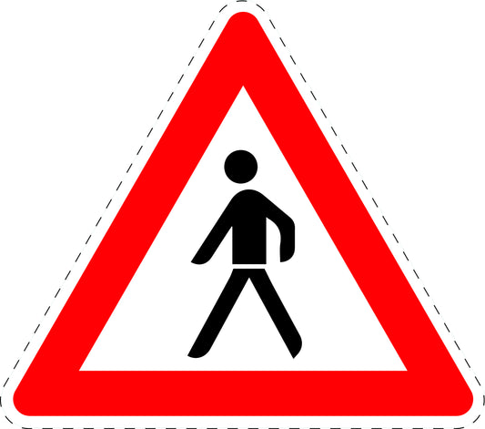 1 stuk traffic sign "Pedestrians (installation right)" 20–70 cm LH-Verk-133-10