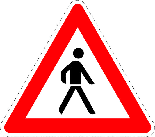 1 stuk traffic sign "Pedestrians (installation left)" 2-15 cm LH-Verk-133-20