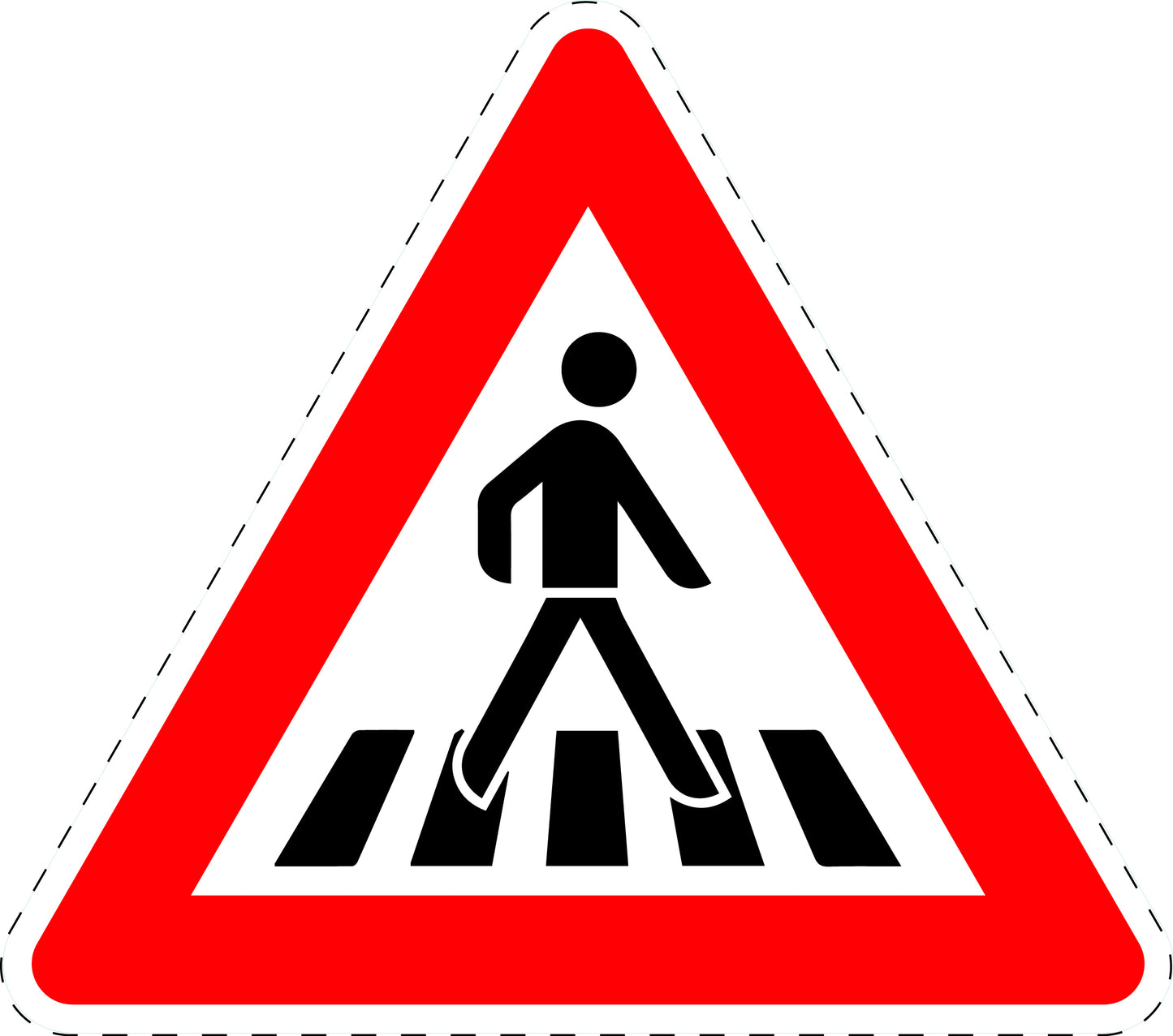 1 stuk traffic sign "Pedestrian crossing (installation left)" 20–70 cm LH-Verk-134-20