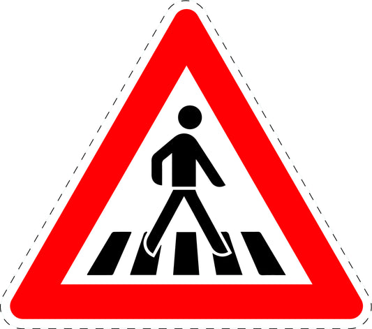 1 stuk traffic sign "Pedestrian crossing (installation left)" 20–70 cm LH-Verk-134-20