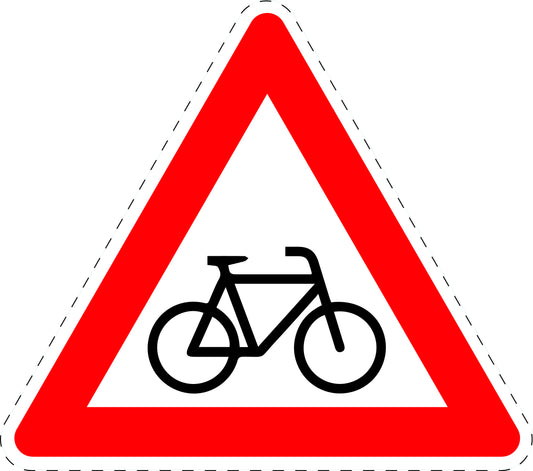 1 stuk traffic sign "Cyclists (installation left)" 2-15 cm LH-Verk-138-20