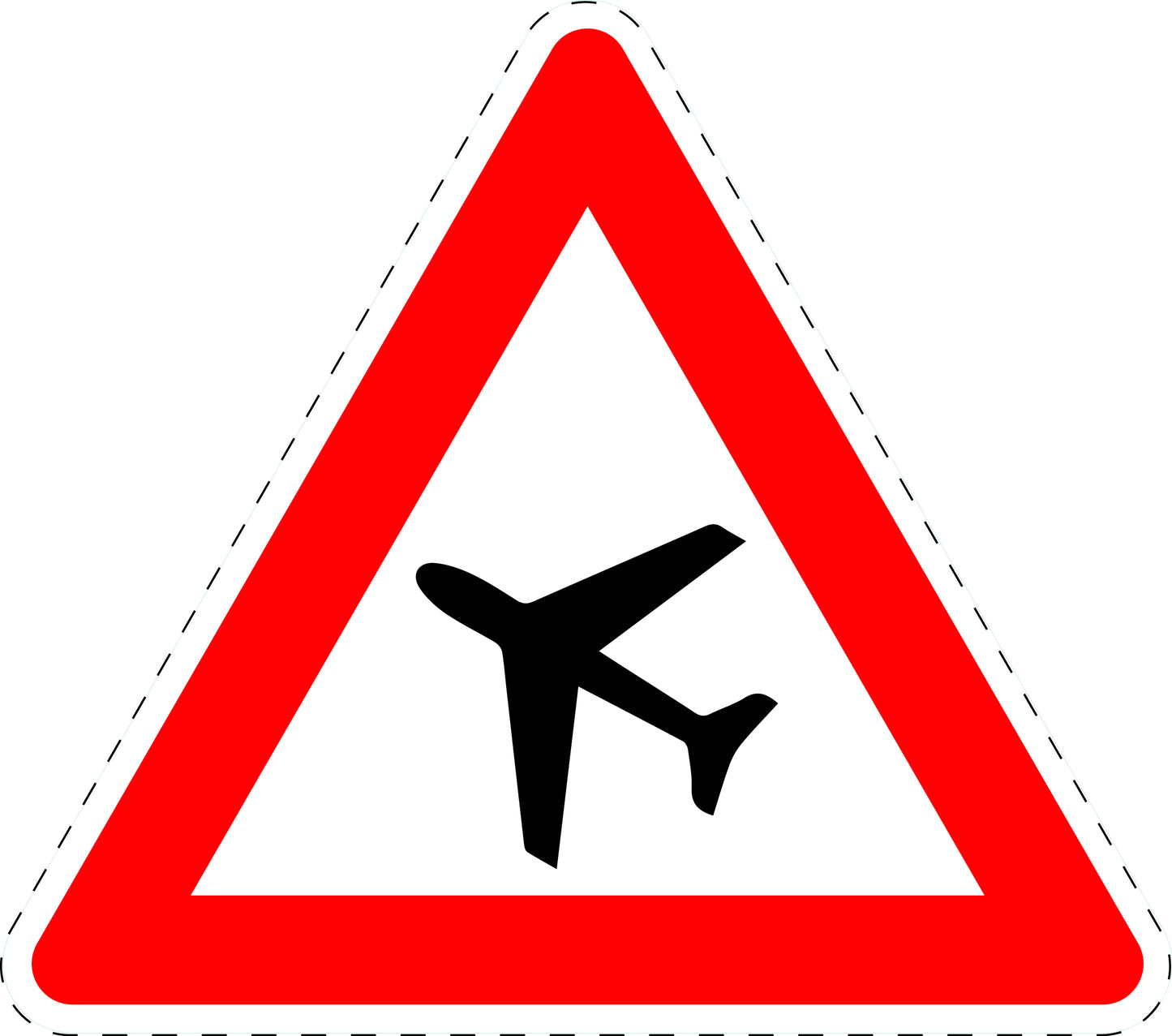 1 stuk traffic sign "Low-flying aircraft (installation right)" 20–70 cm LH-Verk-144-10