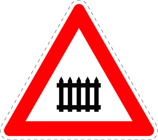 1 Stuk traffic sign "Railway crossing with barriers or half-barriers" 20–70 cm LH-Verk-150