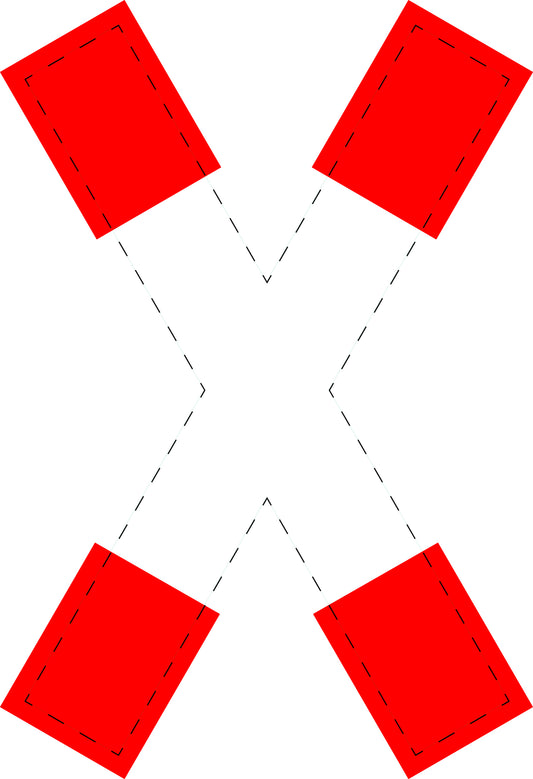 1 Stuk traffic sign "St. Andrew’s cross" (railway crossing sign) 2-15 cm LH-Verk-201-50