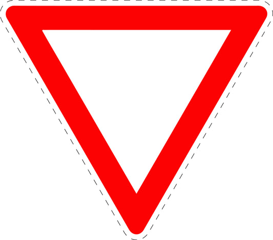 1 Stuk traffic sign "Yield!" 2-15 cm LH-Verk-205