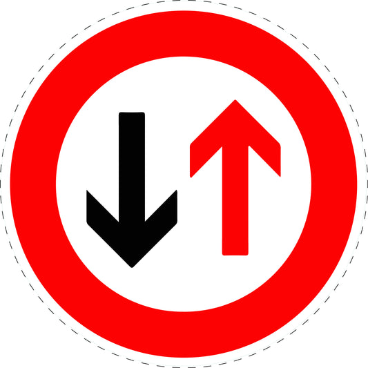 1 stuk traffic sign ''Priority to oncoming traffic" 20-70 cm LH-Verk-208