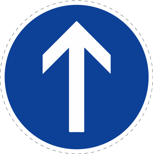 1 stuk traffic sign  "Mandatory direction straight ahead"  20-70 cm LH-Verk-209-30