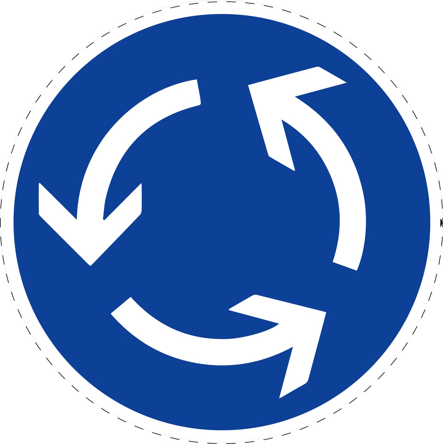 1 stuk traffic sign - Vehicles entering the junction must give way to traffic from the right 20-70 cm LH-Verk-215