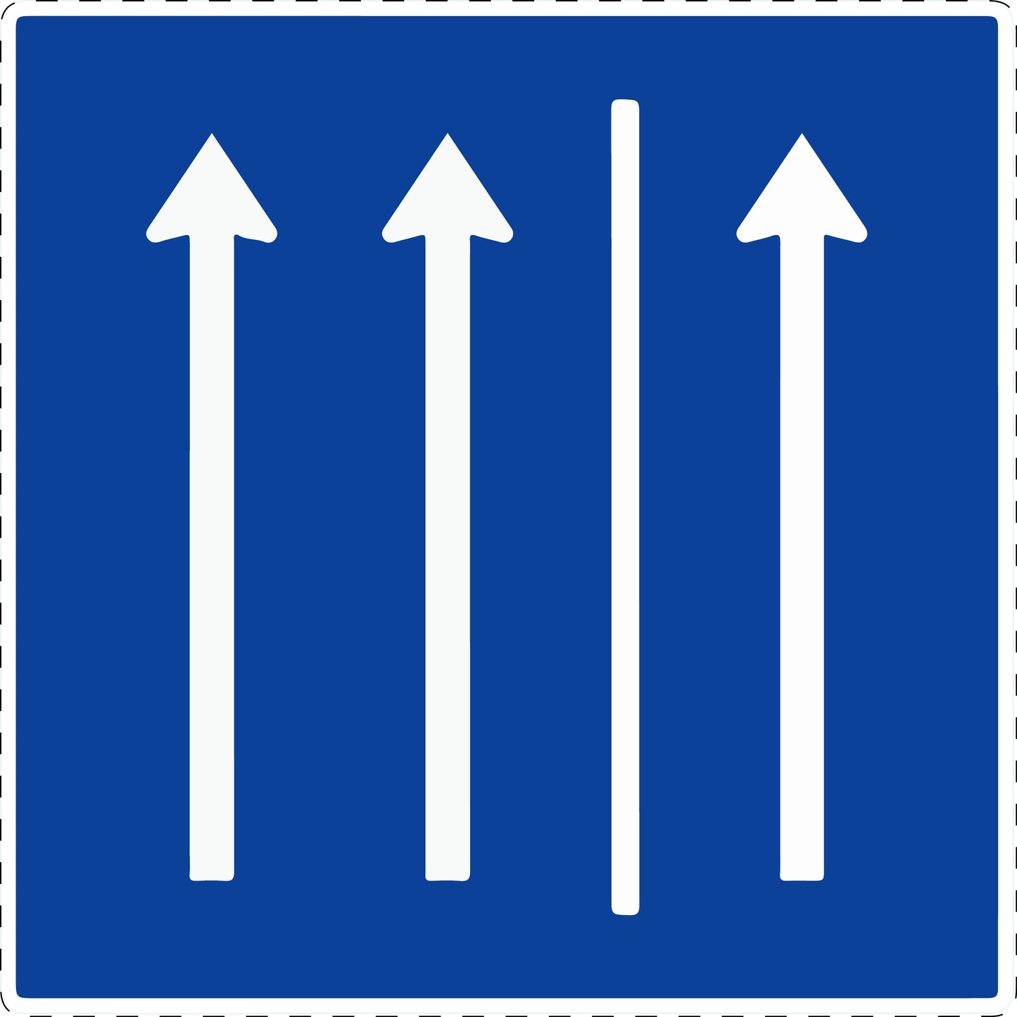 1 Stuk traffic sign "Drive on hard shoulder" 2-15 cm LH-Verk-223.1
