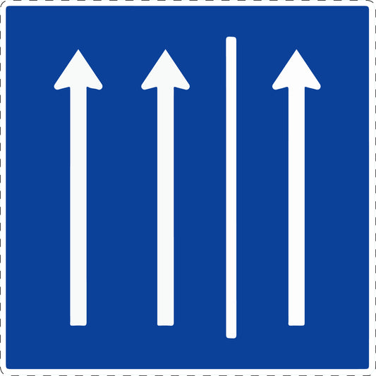 1 Stuk traffic sign "Drive on hard shoulder" 2-15 cm LH-Verk-223.1