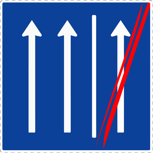 1 Stuk traffic sign "Do not drive on hard shoulder anymore" 2-15 cm LH-Verk-223.2