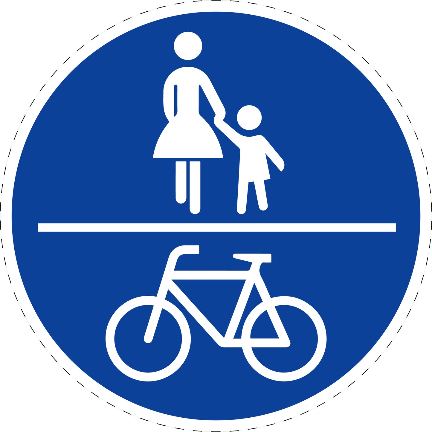 1 Stuk traffic sign "Shared Pedestrian and Bicycle Path" –2-15 cm – LH-Verk-240