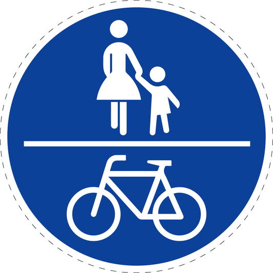 1 Stuk traffic sign "Shared Pedestrian and Bicycle Path" –2-15 cm – LH-Verk-240