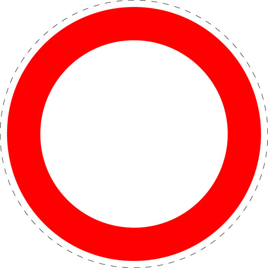 1 Stuk traffic sign "No Vehicles Allowed" –2-15 cm – LH-Verk-250