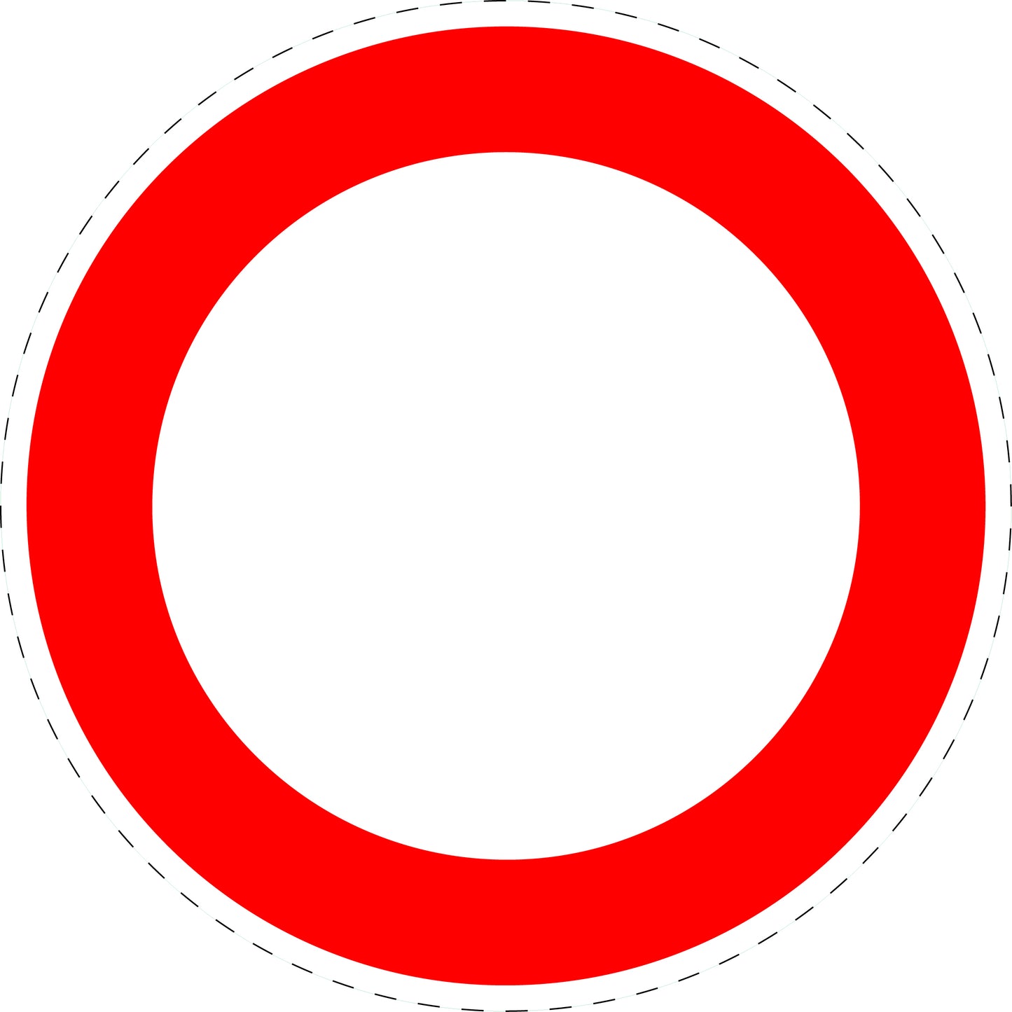 1 Stuk traffic sign "No Vehicles Allowed" – 20-70 cm – LH-Verk-250