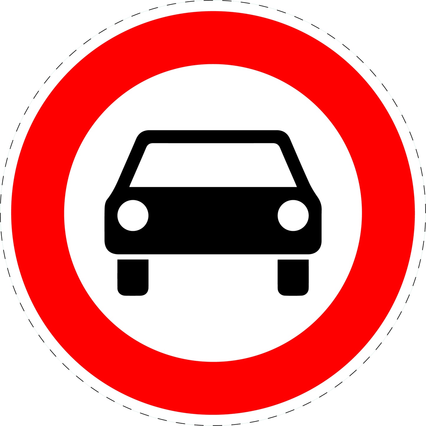 1 Stuk traffic sign "No Motor Vehicles (multi-track)" –2-15 cm – LH-Verk-251