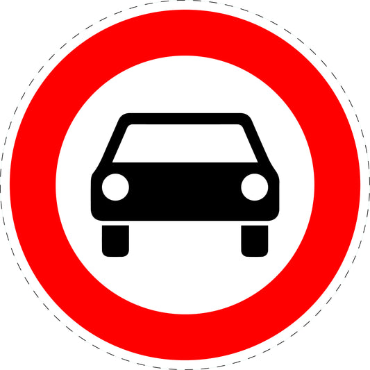 1 Stuk traffic sign "No Motor Vehicles (multi-track)" –2-15 cm – LH-Verk-251