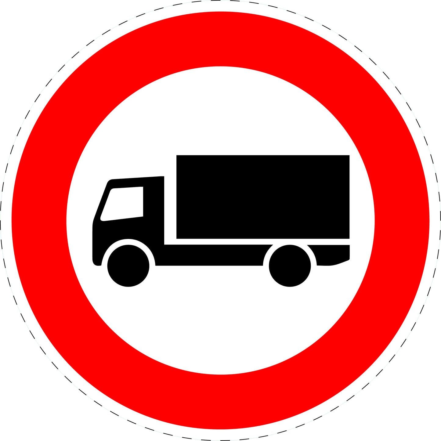1 Stuk traffic sign "No Motor Vehicles over 3.5t (except cars and buses)" – 20-70 cm – LH-Verk-253