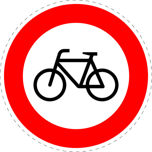 1 Stuk traffic sign "No Bicycles Allowed" – 20-70 cm – LH-Verk-254