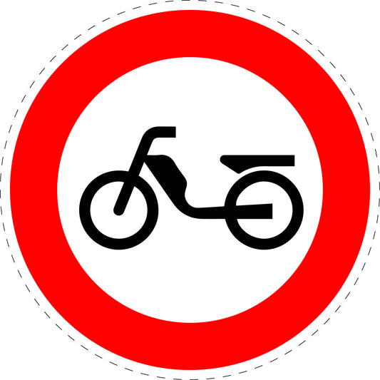1 Stuk traffic sign "No mopeds allowed" – 2-15 cm – LH-Verk-256