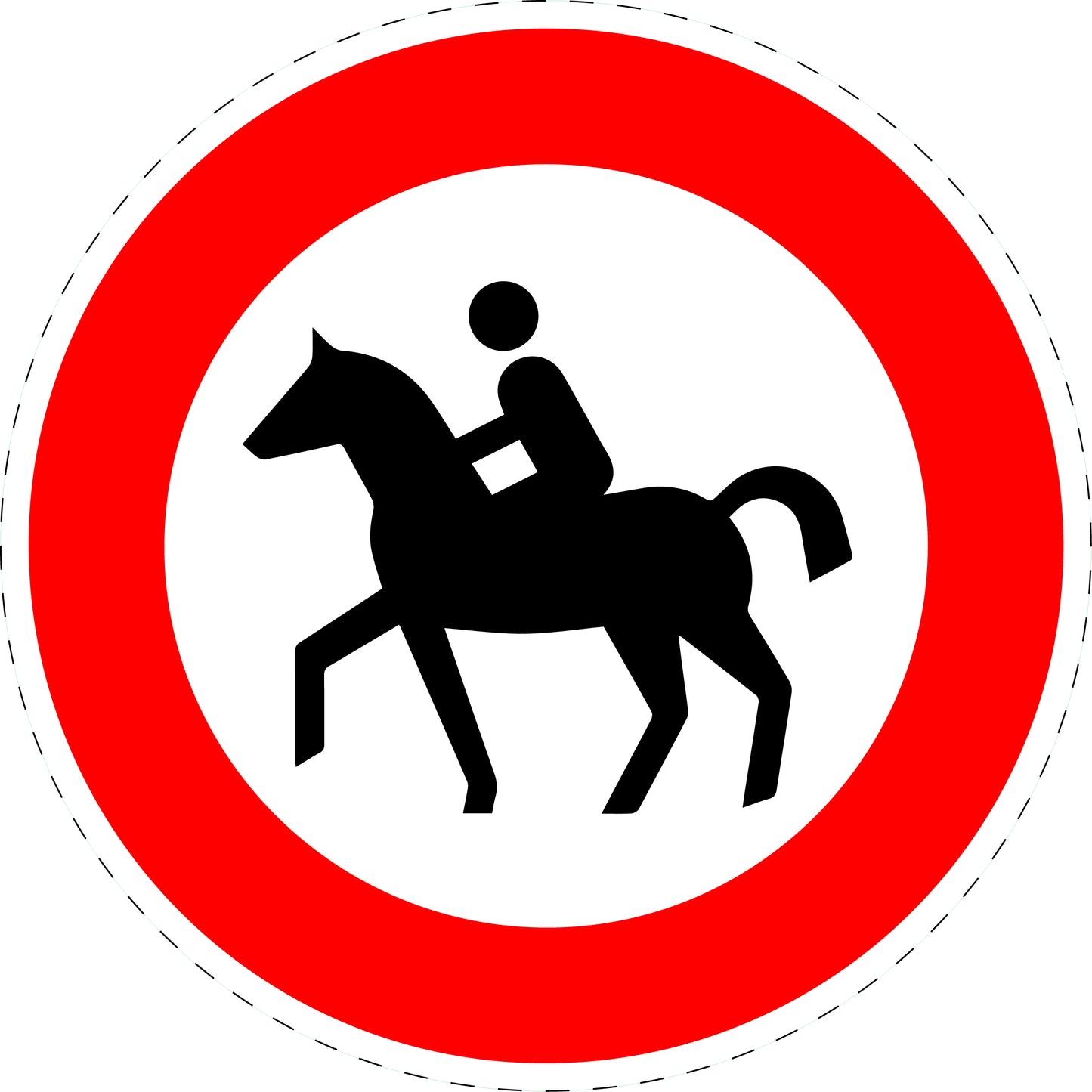 1 Stuk traffic sign "No horse riders allowed" – 20-70 cm – LH-Verk-258