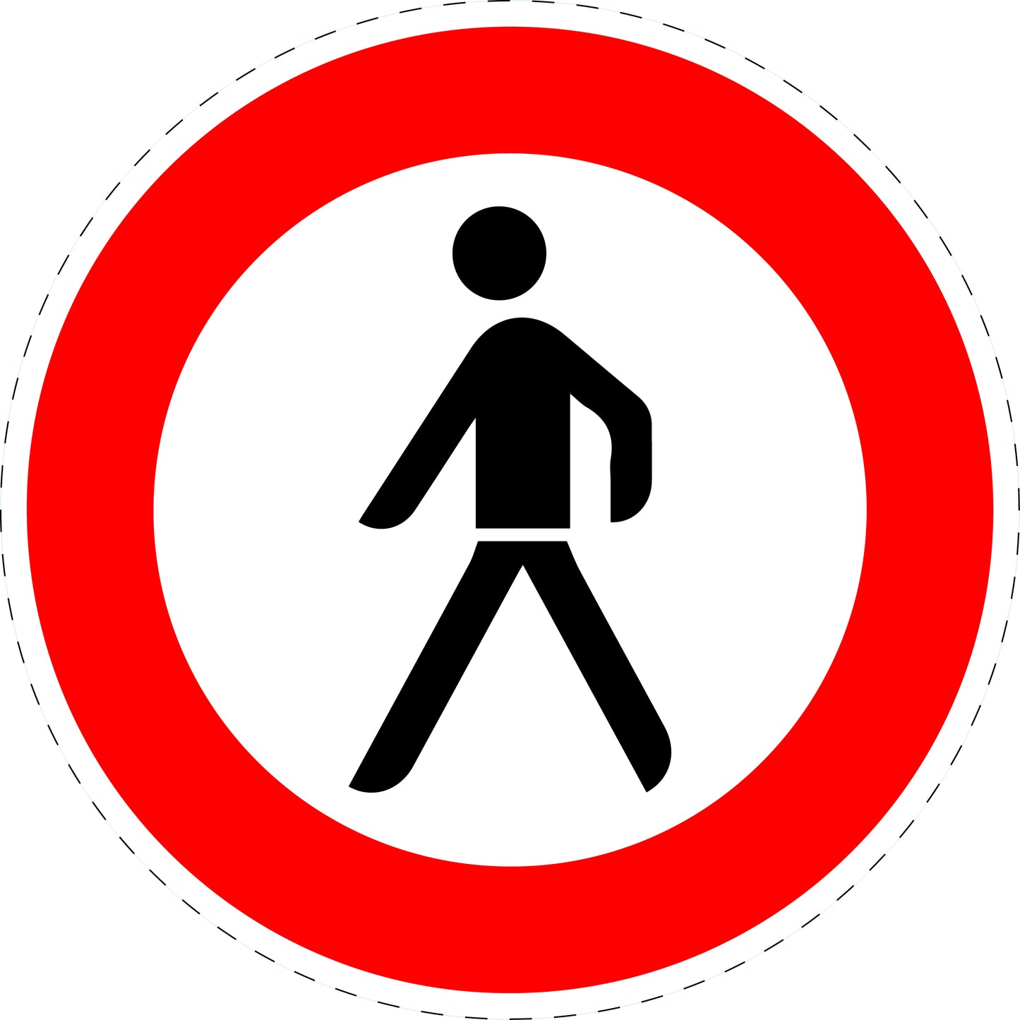 1 Stuk traffic sign "No pedestrians allowed" – 20-70 cm – LH-Verk-259