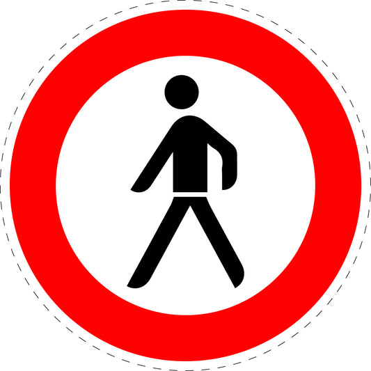 1 Stuk traffic sign "No pedestrians allowed" – 20-70 cm – LH-Verk-259