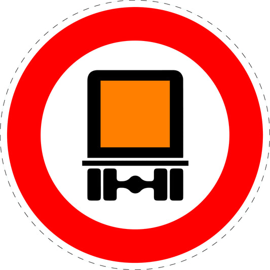 1 Stuk traffic sign "No vehicles carrying hazardous materials" – 2-15 cm – LH-Verk-261