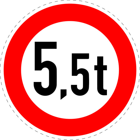 1 Stuk traffic sign "Maximum actual mass" – 2-15 cm – LH-Verk-262