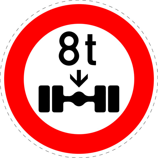 1 Stuk traffic sign "Maximum actual axle load" – 2-15 cm – LH-Verk-263